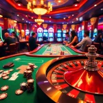 Experience an exhilarating casino atmosphere with players immersed in đánh giá top nhà cái uy tín, featuring roulette and slot machines.