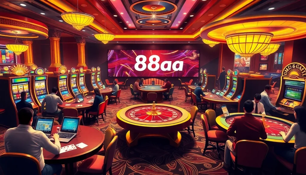 Enjoy the vibrant atmosphere in a casino where players engage in thrilling games while accessing đăng nhập 88aa for seamless online betting.