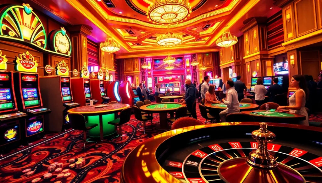 Experience the thrill of gaming at http://new88siam.com/ with vibrant card tables and lively slot machines.