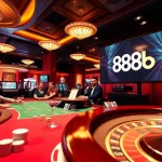 Scene of players enjoying casino games at 888b, emphasizing excitement and engagement in gambling activities.