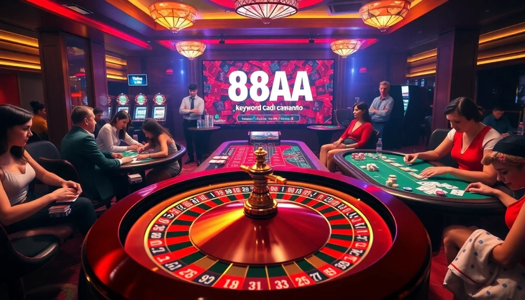 Experience the thrill of the casino with 88AA promotions shining bright at exciting poker and roulette tables.