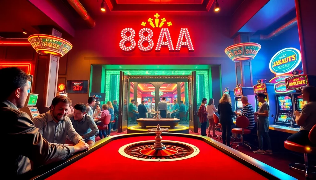 Experience the thrill of gambling at 88AA, where players enjoy poker and slot machines.