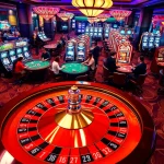 Players enjoying exhilarating games at a casino featuring viral88-inspired themes and vibrant roulette action.
