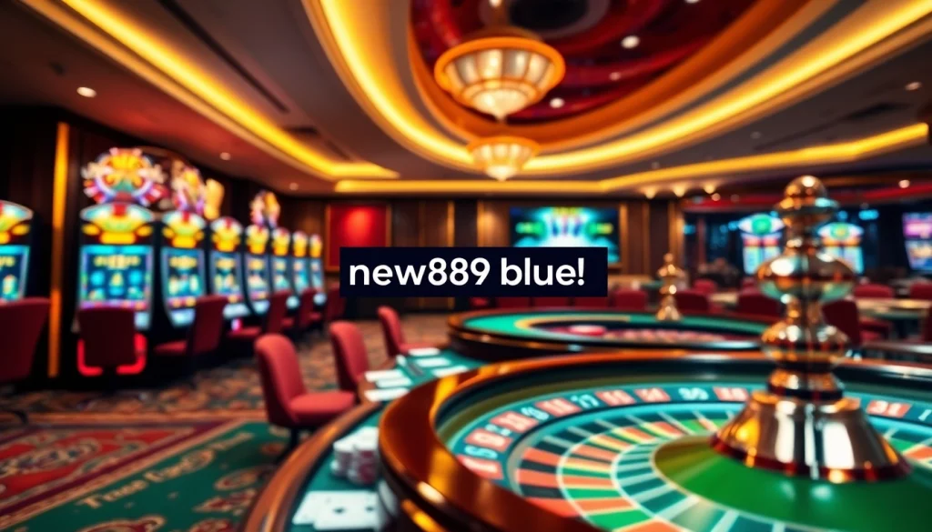 Exciting online gaming at https://new889.blue featuring slot machines and poker tables.