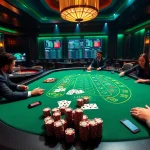 Experience the thrill of nhà cái uu88 with players enjoying blackjack at a vibrant live casino table, set in an elegant environment.