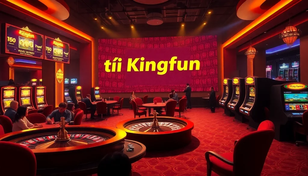 Experience the thrill of gambling as you tải Kingfun and join exciting games at a lavish casino.