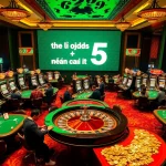 Explore the excitement of tỷ lệ kèo nhà cái 5 with gamblers at roulette and poker tables in a lively casino.