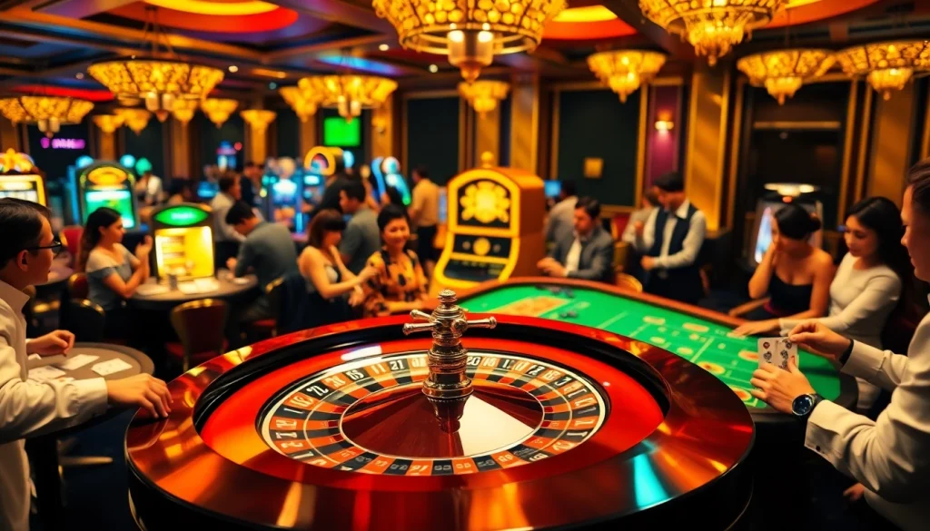 Enjoy trực tiếp đá bóng with an exciting roulette game featuring vibrant casino action and enthusiastic players.