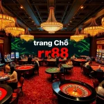 Experience the thrill of winning at trang chủ rr88, with players enjoying poker and roulette in a vibrant casino atmosphere.